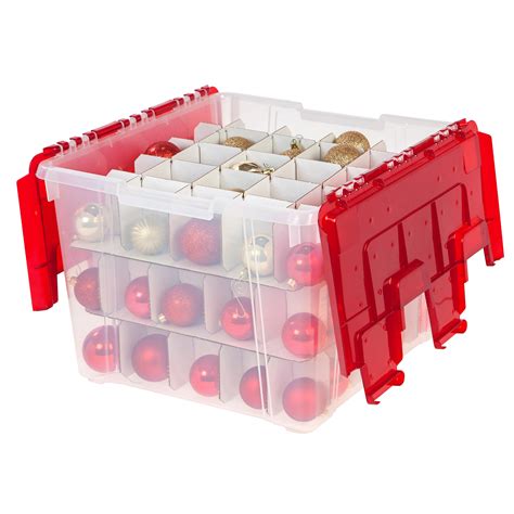 metal ornament boxes|ornament storage box plastic.